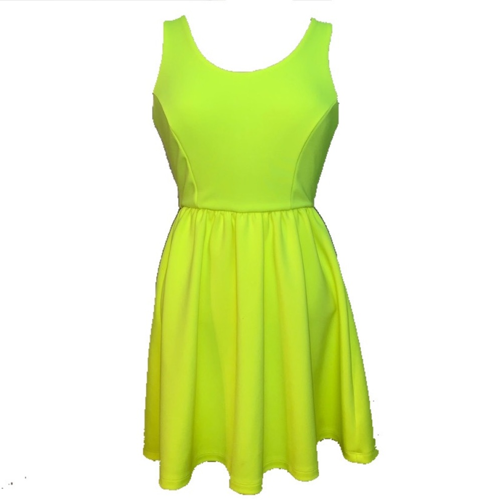 Fluorescent yellow dress